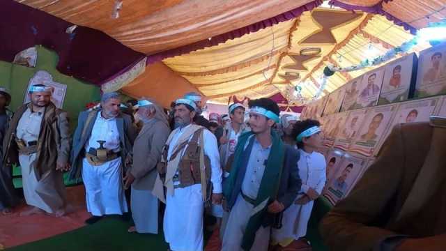 افتتاح معرض للشهداء في محور ومديرية خب الشعف