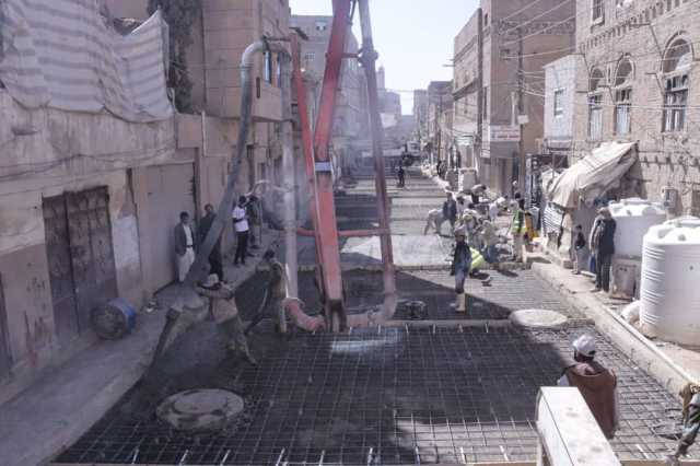 الوحدة التنفيذية تنفذ أعمال الجسر السطحي في مشروع شارع الأمناء بأمانة العاصمة