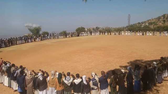 وقفة في المحويت وفاء لدماء الشهداء وإعلان الجهوزية والتعبئة