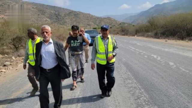 تفقد سير أعمال الصيانة في شوارع المحويت