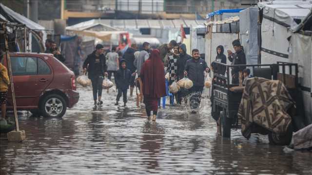 “يونيسف” تحذر من وضع إنساني متدهور بغزة مع استمرار الأمطار الغزيرة