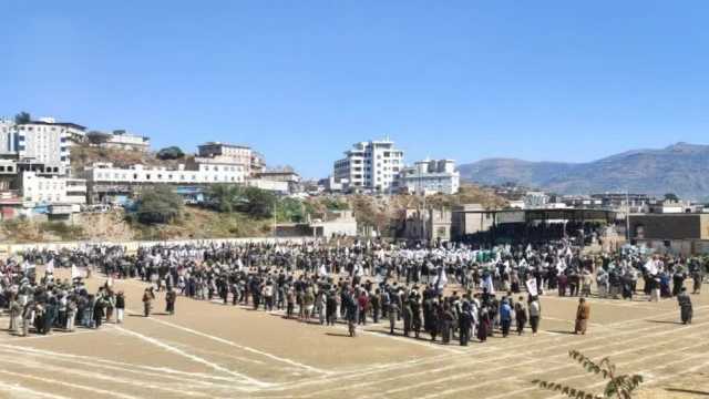 عرض شعبي لقوات التعبئة في جبلة بإب