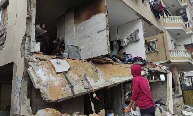 انهيار 5 مباني في غزة متأثرة بالأمطار الغزيرة
