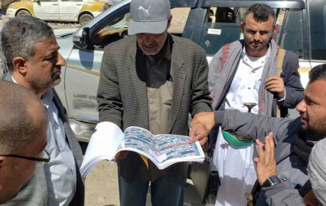 تفقد مشروع مصدات مياه الأمطار في مديرية معين