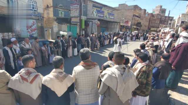 وقفات حاشدة في المحويت تؤكد جهوزية واستعداد والتعبئة مستمرة