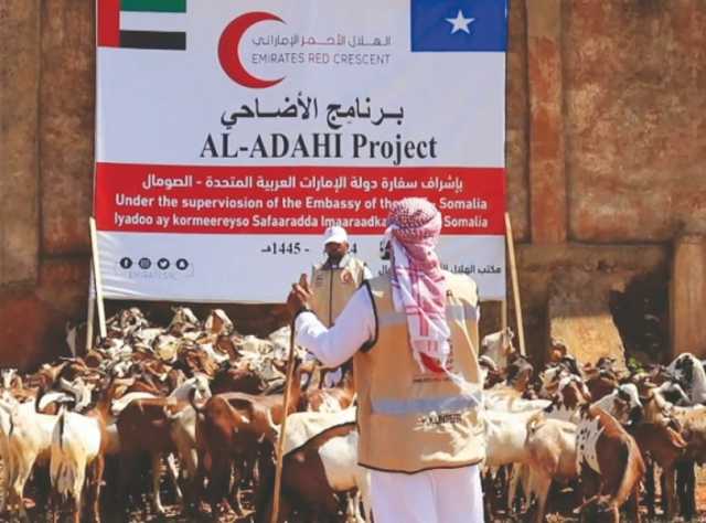“الهلال” يوزع كسوة العيد والأضاحي على الأسر الصومالية غير القادرة في مقديشو