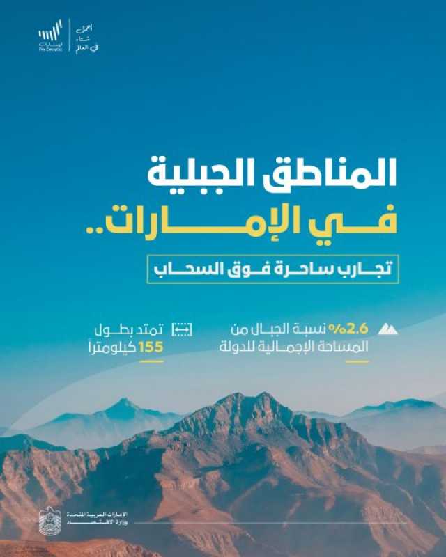 المناطق الجبلية في الإمارات.. تجارب ساحرة فوق السحاب