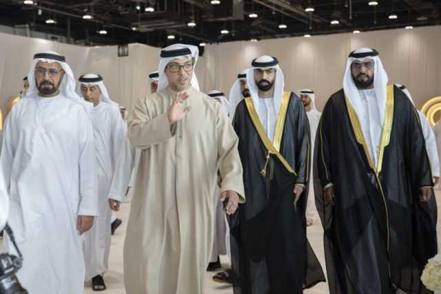منصور بن زايد يحضر أفراح الكتبي