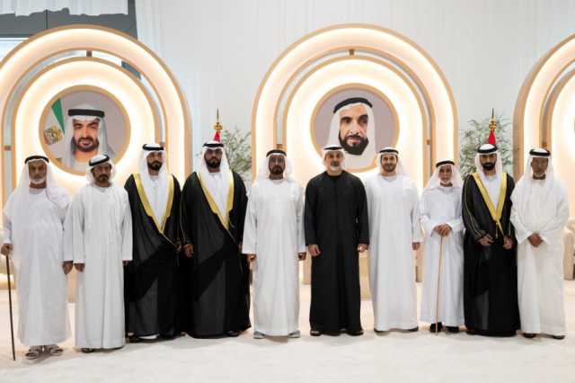 خالد بن محمد بن زايد يحضر حفل استقبال بمناسبة أفراح الكتبي في أبوظبي