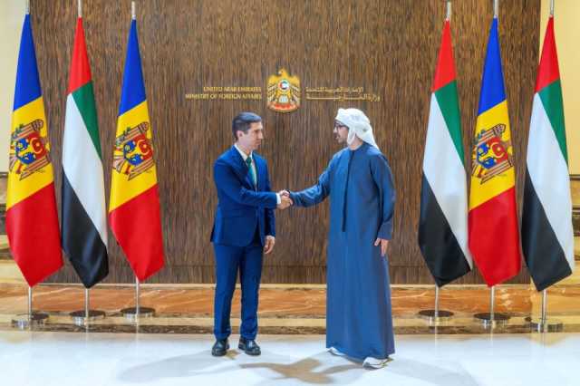 عبدالله بن زايد يستقبل نائب رئيس الوزراء وزير الخارجية المولدوفي
