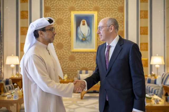 منصور بن زايد يستقبل سفير أوكرانيا بمناسبة انتهاء فترة عمله في الدولة