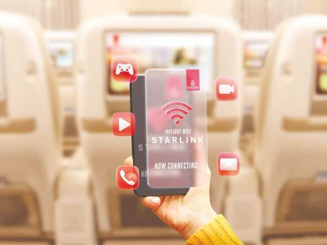 طيران الإمارات تزوّد 232 طائرة من أسطولها بخدمة “ستارلينك”