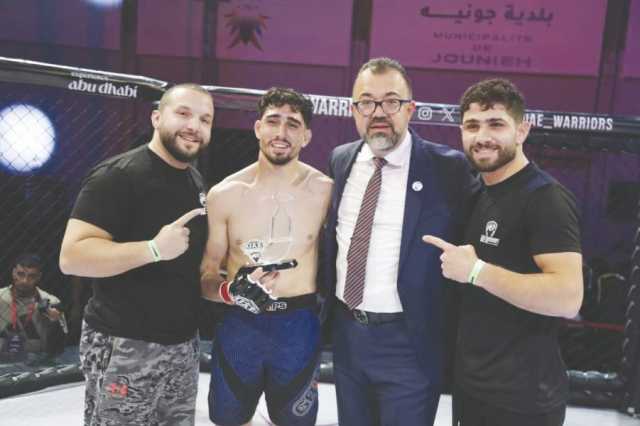 جورج عيد يفوز بلقب النزال الرئيسي في ” الطريق إلى أبوظبي” ضمن “محاربي الإمارات”