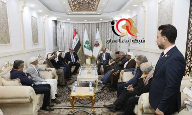 اللامي يستقبل الوفود المشاركة في مهرجان المسرح العربي التي تزورالعراق حاليا .