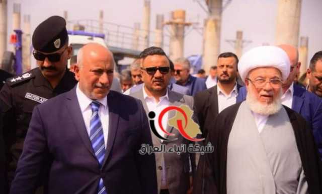 سماحة الشيخ عبد المهدي ومحافظ كربلاء المقدسة يقومان بجولة ميدانية لمشروع مطار كربلاء