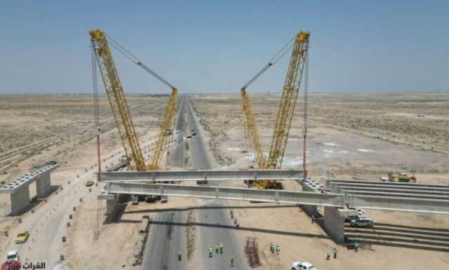 بالصور.. المباشرة بنصب الروافد الكونكريتية لجسور ميناء الفاو
