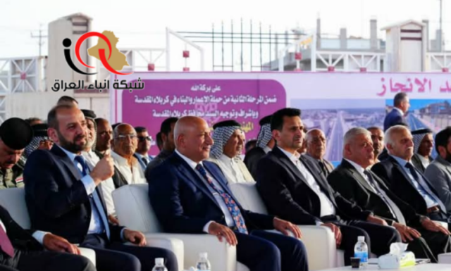 محافظ كربلاء المقدسة المهندس نصيف جاسم الخطابي يفتتح مشروع ايصال الخدمات الى حي الشهداء في قضاء الهندية بعد اكمال انجازه