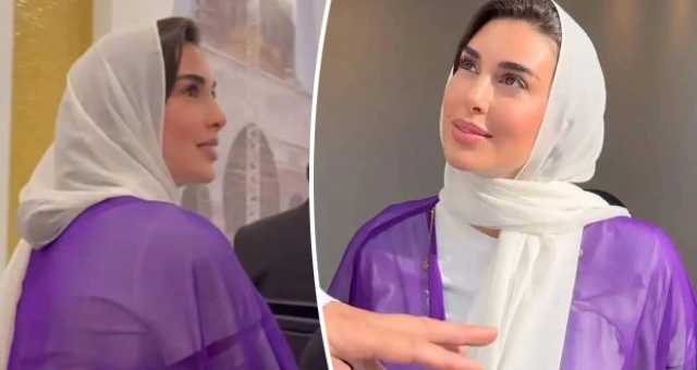 بالطرحة والعباءة.. ياسمين صبري توثّق زيارتها إلى مسجد الشيخ زايد