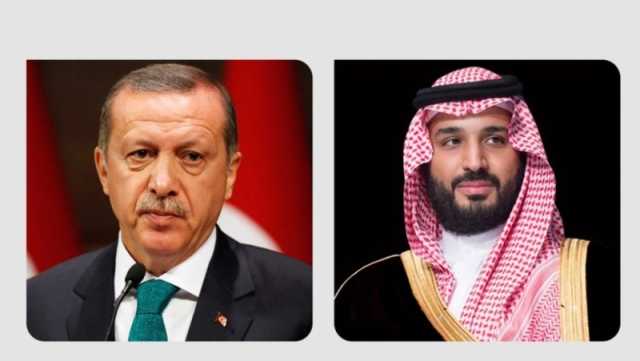ولي العهد يبحت تعزيز أوجه التعاون مع الرئيس التركي