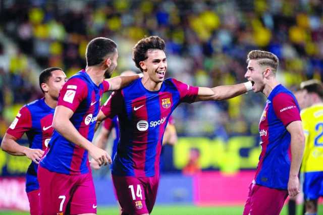 جواو فيليكس يقود برشلونة للفوز على قادش