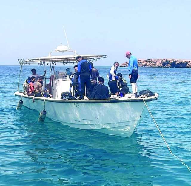 حملة لتنظيف الشعاب المرجانية بمحمية جزر الديمانيات