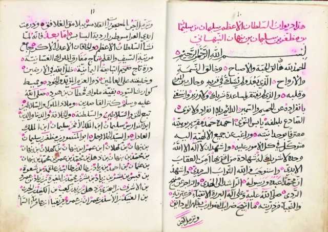 أماكن عمانية في ديوان النبهاني