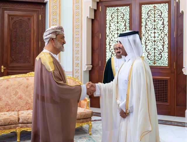 جلالة السلطان يستقبل وزير الدولة لشؤون الطاقة القطري بقصر البركة