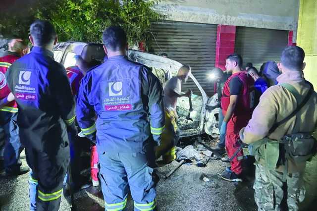 الصحة اللبنانية : قتيل بقصف إسرائيلي استهدف سيارة في صيدا