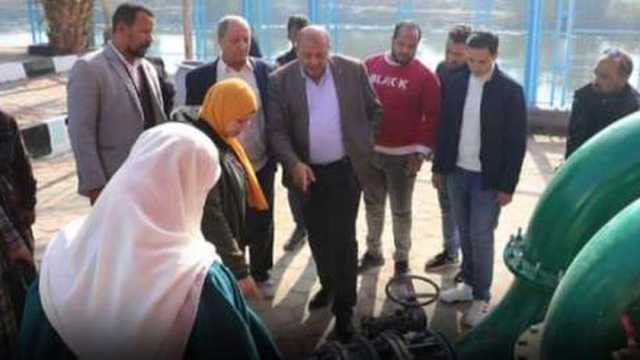 رئيس «مياه المنيا» يتفقد أعمال تأهيل محطة برطباط بمغاغة ضمن «حياة كريمة»