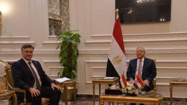 «جبالي» يلتقي رئيس وزراء جمهورية كرواتيا في مجلس النواب بالعاصمة الإدارية