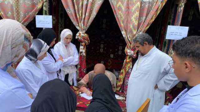 جامعة السويس تطلق قافلة طبية مجانية بقرية الفردان ضمن مبادرة بداية