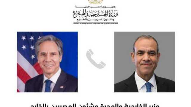 وزير الخارجية يبحث مع نظيره الأمريكي هاتفيا التطورات المتلاحقة في الشرق الأوسط
