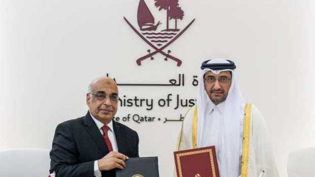 وزير العدل يوقع مع نظيره القطري مذكرة تفاهم للتعاون في مجال العدالة