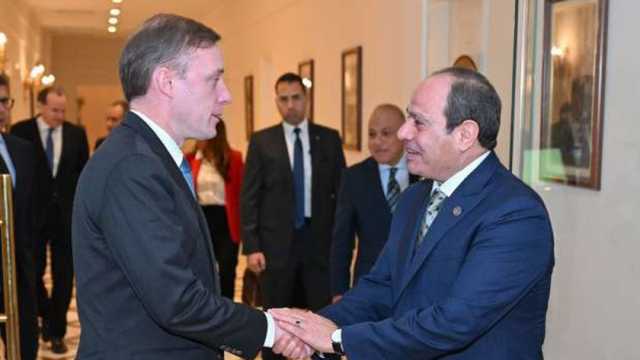 السيسي يستقبل مستشار الأمن القومي الأمريكي لبحث وقف إطلاق النار في غزة