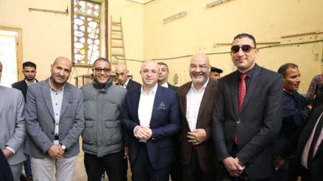 محافظ بني سويف يتابع أعمال تطوير ورفع كفاءة مسجد السيدة حورية