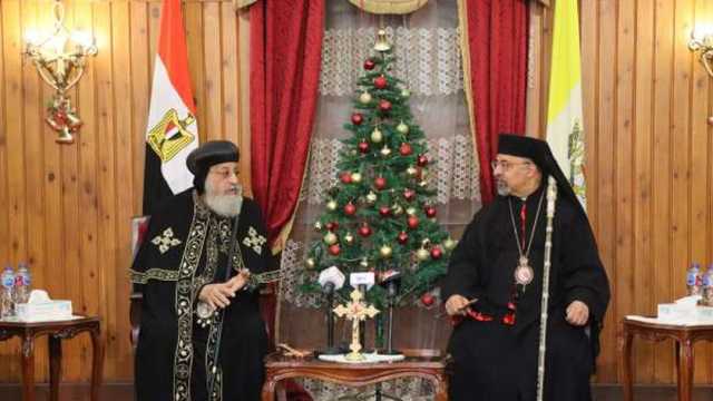 بطريرك الأقباط الكاثوليك يستقبل البابا تواضروس الثاني للتهنئة بعيد الميلاد