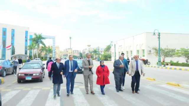 جولة تفقدية في الموقع المخصص لإنشاء جامعة كفر الشيخ الأهلية