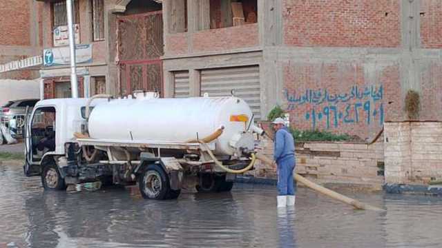 رفع مياه ومخلفات الأمطار من مراكز ومدن كفر الشيخ