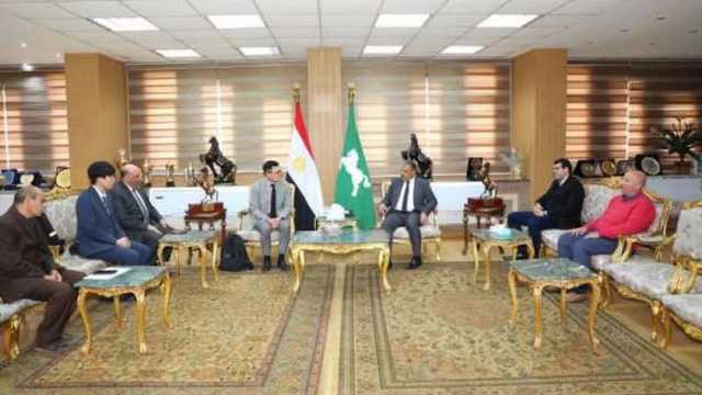 محافظ الشرقية يلتقي وفدا كوريا لبحث إنشاء محطة كهرباء من المخلفات البيئية