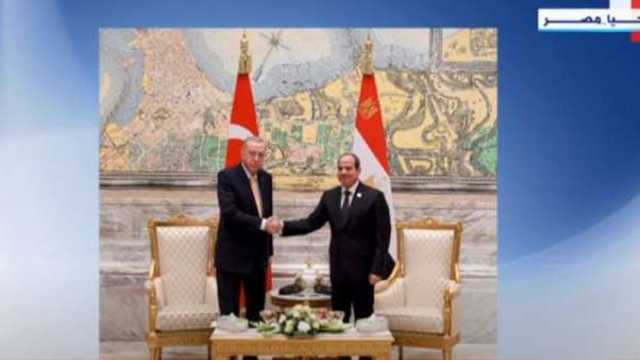 الرئيس السيسي يلتقي نظيره التركي على هامش قمة الدول الثماني النامية