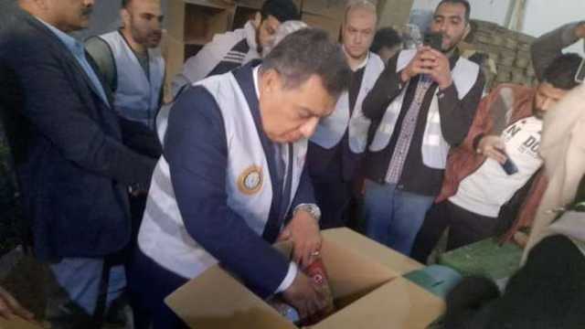 محافظ الدقهلية يشارك في تجهيز قافلة مساعدات غذائية متوجهة إلى غزة