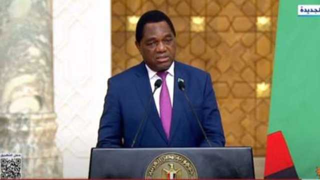 رئيس زامبيا يشيد بجهود مصر في تعزيز الاستقرار والسلام بالمنطقة