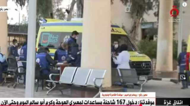 استمرار تدفق المساعدات الإنسانية إلى غزة عبر معبر رفح