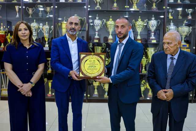 الفيصلي يستقبل وفد نادي سلوان المقدسي