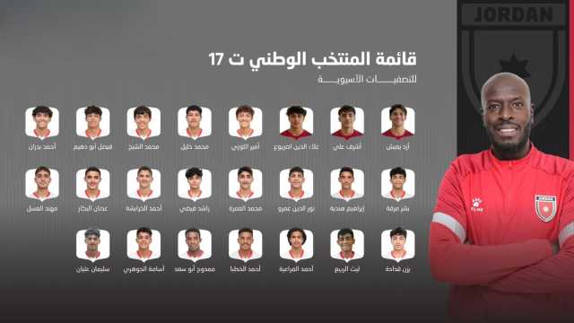 منتخب الناشئين يعلن قائمته النهائية لتصفيات آسيا ويستعد لانطلاقة مشواره من العقبة