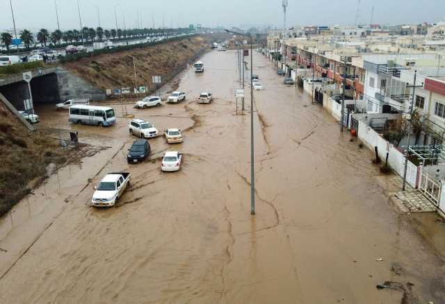 موجة أمطار غزيرة تغرق مدن العراق وتوقع قتلى ومفقودين