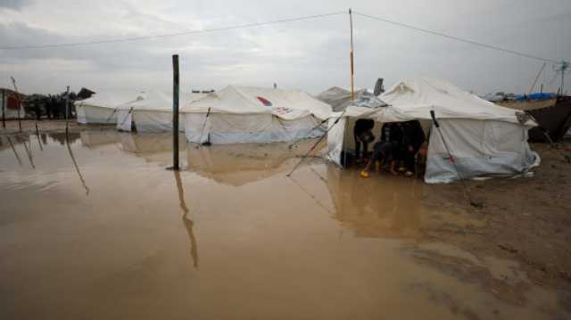 غرق الخيام بغزي يودي بحياة العشرات