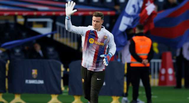 تير شتيغين يغيب عن التدريب الأخير لبرشلونة قبل مواجهة بورتو بدوري الأبطال