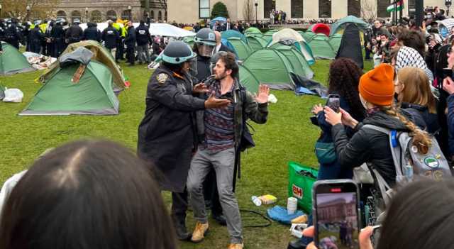 شرطة نيويورك تقتحم جامعة كولومبيا وتعتقل 100 متظاهر