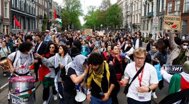 الشرطة الهولندية تفض مظاهرة ناصرت فلسطين في جامعة أمستردام